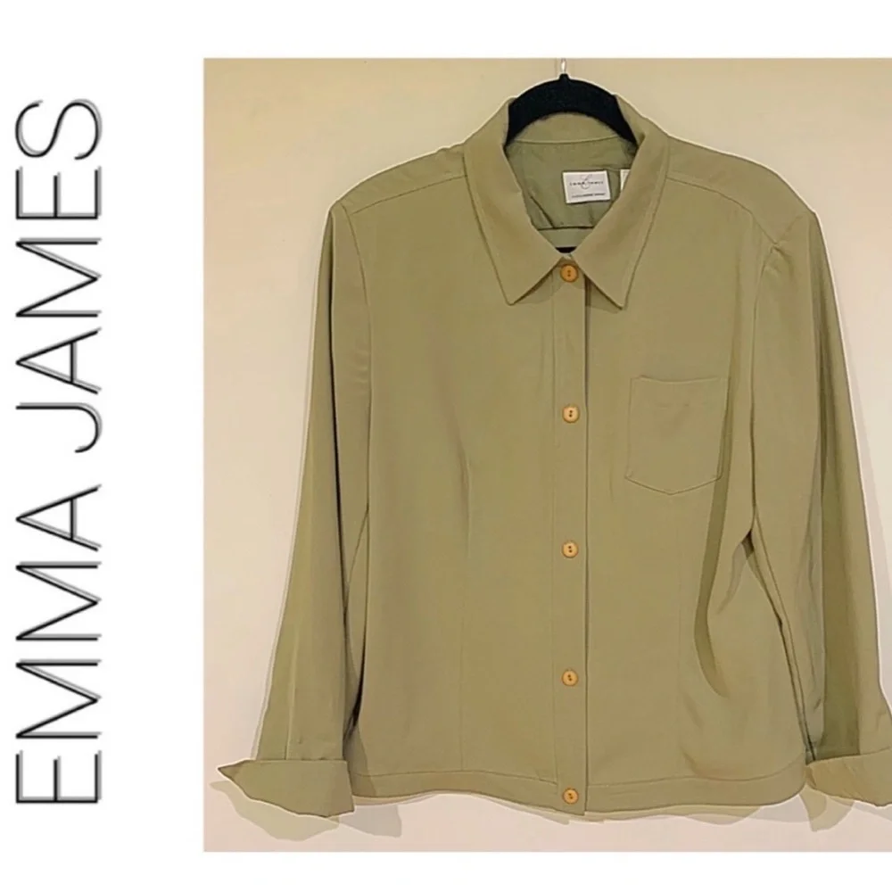 Flash Sale Emma James Sage Green Blazer Chic & Elegant Size 16